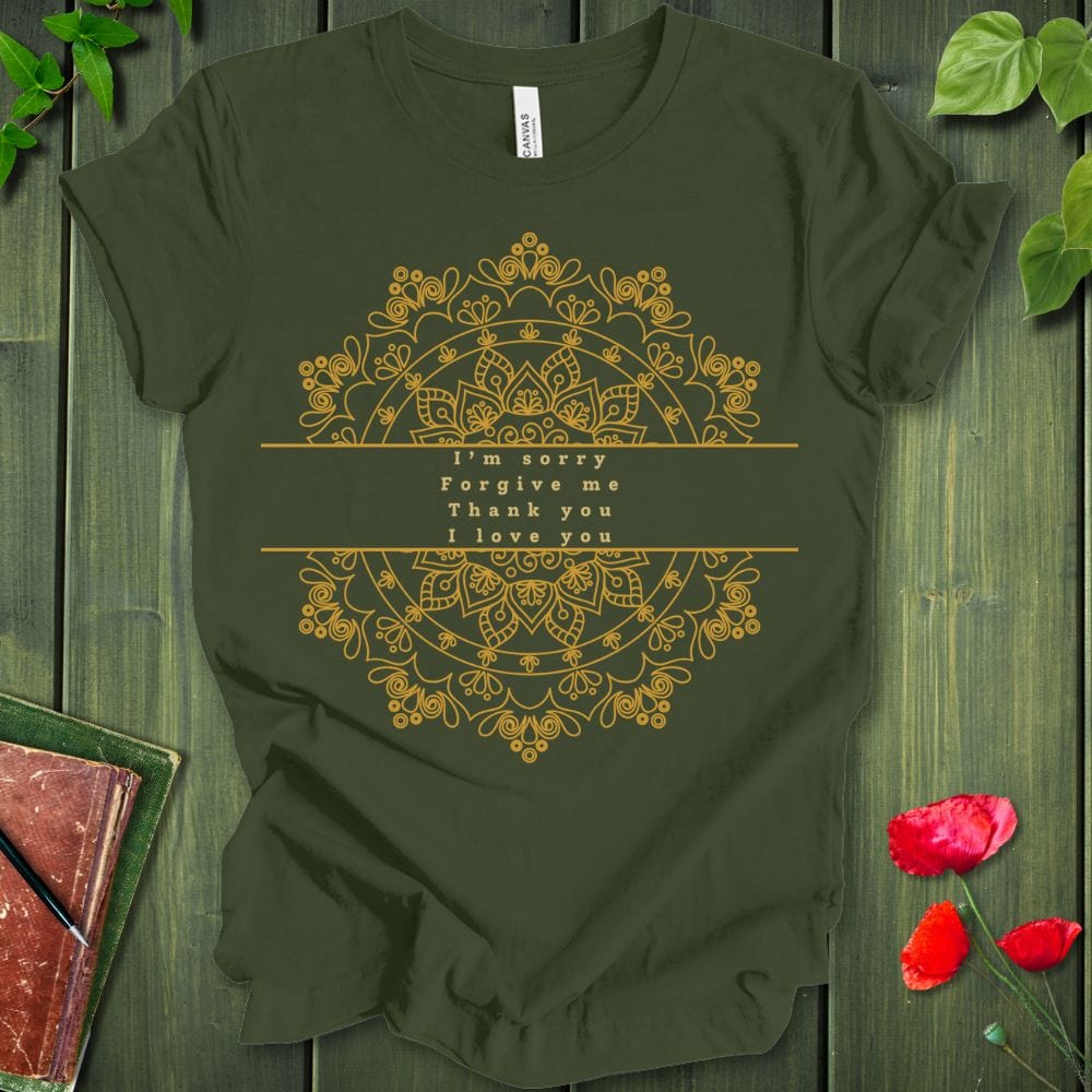 Ho'oponopono Prayer Mandala T-Shirt
