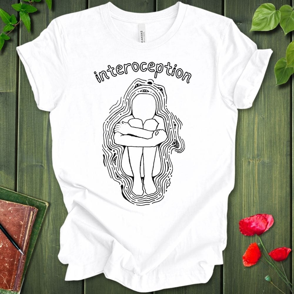 Interoception, above T-shirt
