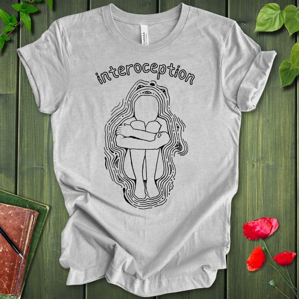 Interoception, above T-shirt