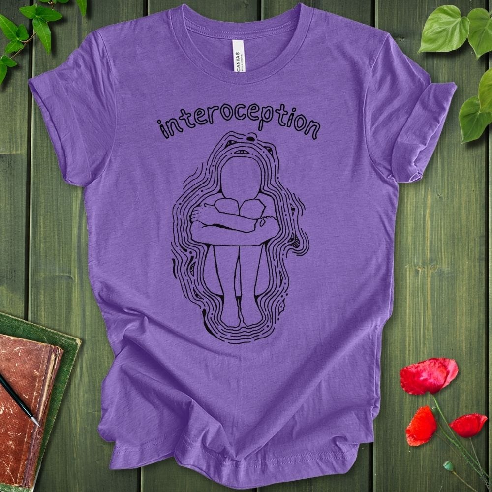 Interoception, above T-shirt