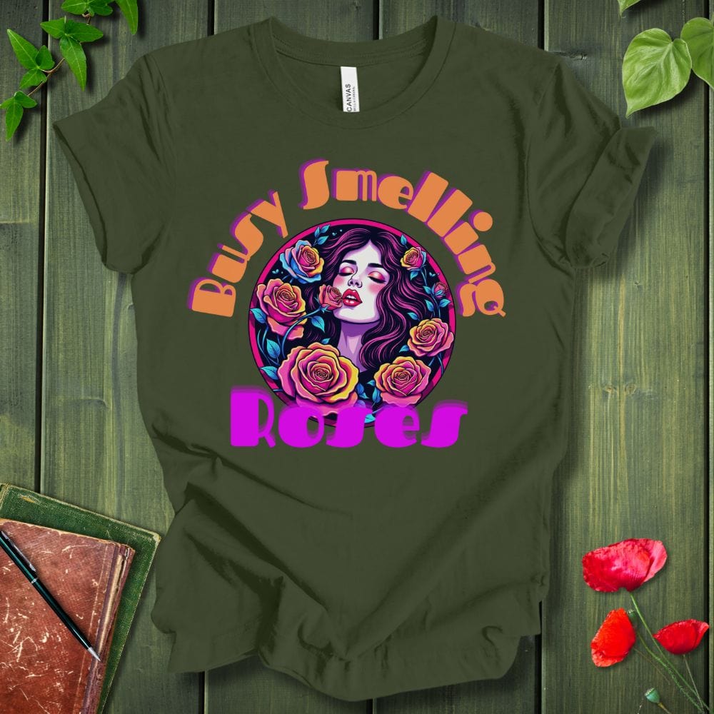 Busy smelling roses T-Shirt