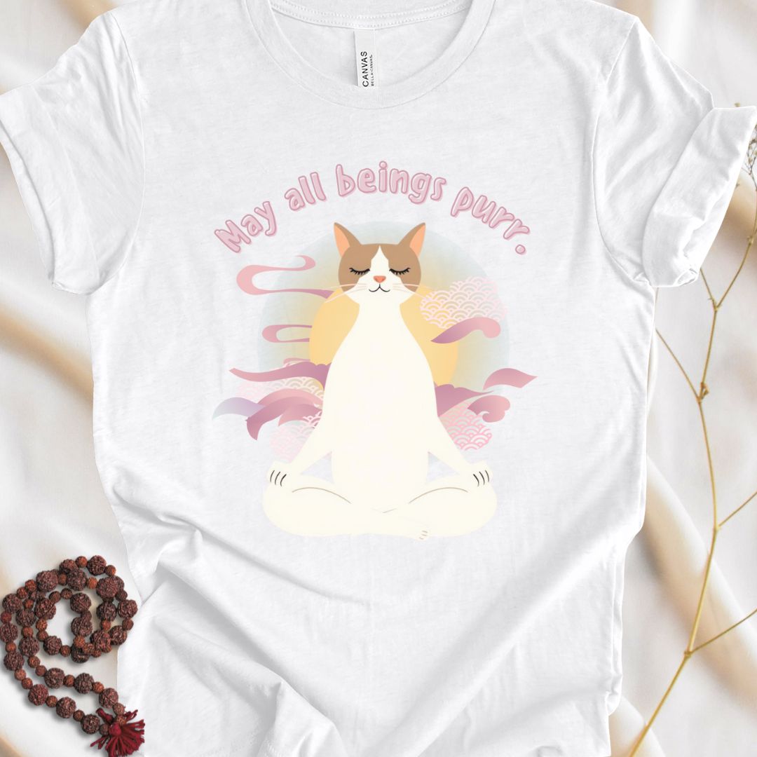 May All Beings Purr T-shirt