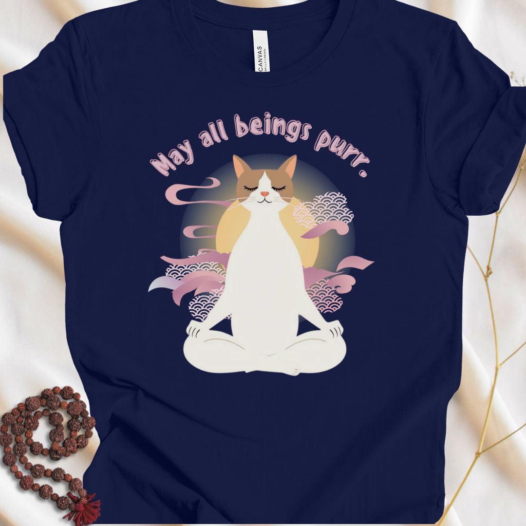 May All Beings Purr T-shirt