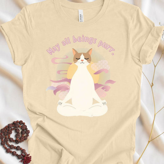 May All Beings Purr T-shirt